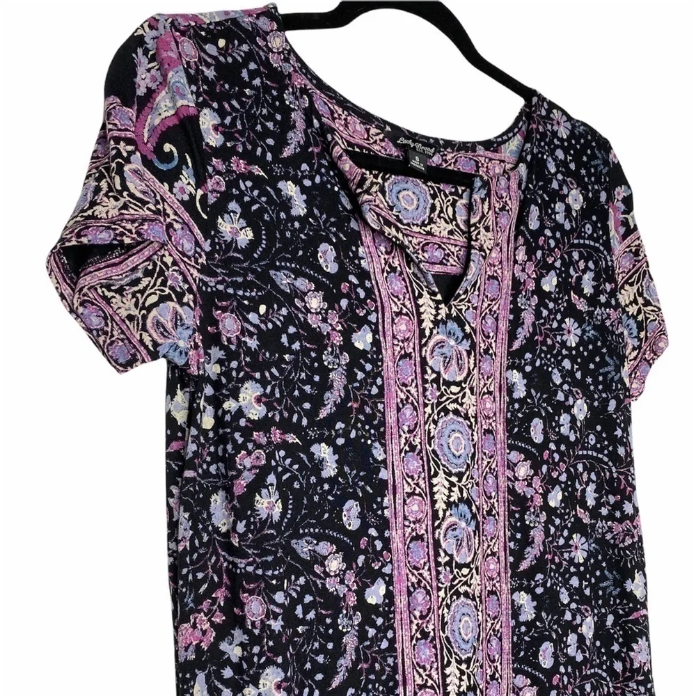 Lucky brand patterned floral shift dress size small boho - Picture 7 of 10